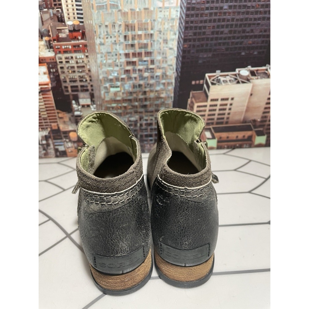 Sorel Womens Major Low Suede Side Zip Flat Ankle Boots Ankle Booties sz 6.5 - Picture 4 of 10